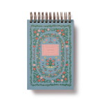 Rifle Paper Co. Linkovaný kroužkový blok Rosette, modrá barva, papír