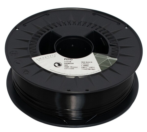 PETG filament černý 1,75 mm Smartfil 1 kg
