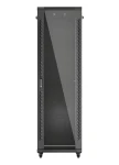 Lanberg černá / Stojanový rozvaděč / 19" / 42U / 600x800 mm / prosklené dveře (FF01-6842-12B)