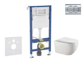 GEBERIT - Duofix Set předstěnové instalace, klozetu Gaia a sedátka softclose, tlačítko Delta01, lesklý chrom SANI11CA1136B