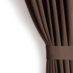 Zatemňovací závěs blackout RESTILO tmavě hnědý 140 x 245 cm sada 2 ks