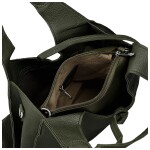 Trendy dámský koženkový set kabelek Winona, tmavě zelený