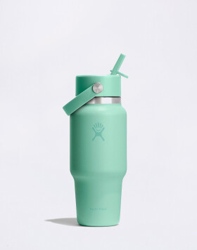 Hydro Flask Wide Mouth Travel Bottle with Flex Straw Cap (710 ml) Mermaid Green