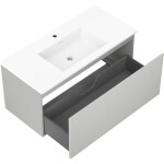 MEXEN/S - Orio koupelnová skříňka 100 cm s umyvadlem Otis, 1 šuplík, šedá mat/bílá mat 91A10-10047-1-BF62-W18M01