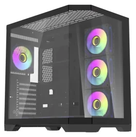 DarkFlash FT418 PRO černá / ATX / 7x ARGB ventilátor / 3x tvrzené sklo / 1x USB 3.0 1x USB 2.0 / bez zdroje (FT418 PRO Black)