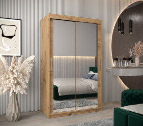Šatní skříň Abi T3 Barva korpusu: Dub artisan, Rozměry: 120 cm, Dveře: Dub artisan