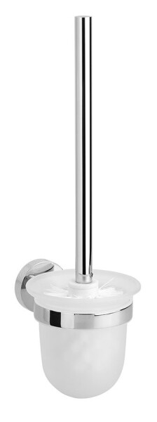 SAPHO - LARISSA WC štětka závěsná, mléčné sklo, chrom WS008