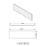 CERANO - Krycí čelní panel vany Viola/Elisa - rovný - akrylát - bílá - 150x48 CER-778903