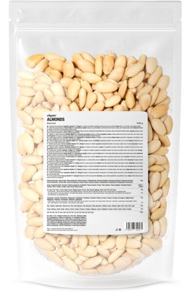 Vilgain Mandle natural blanšírované – 1 000 g