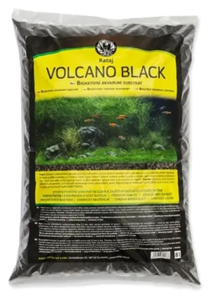 Rataj Volcano Black / Akvarijní substrát / černý / 8 l / zrnitost 2-5 mm (7881-5211)