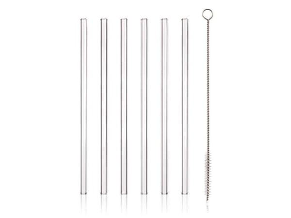 Brčka skleněná BANQUET My Party 6ks - rozbaleno / pouze 4ks + kartáček