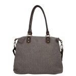 Trendy dámská textilní kabelka na rameno Petra, šedá