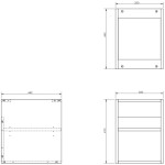 MEXEN - Box-A otevřená skříňka s policí 35, ořech 91AX2-0350-470-0-86