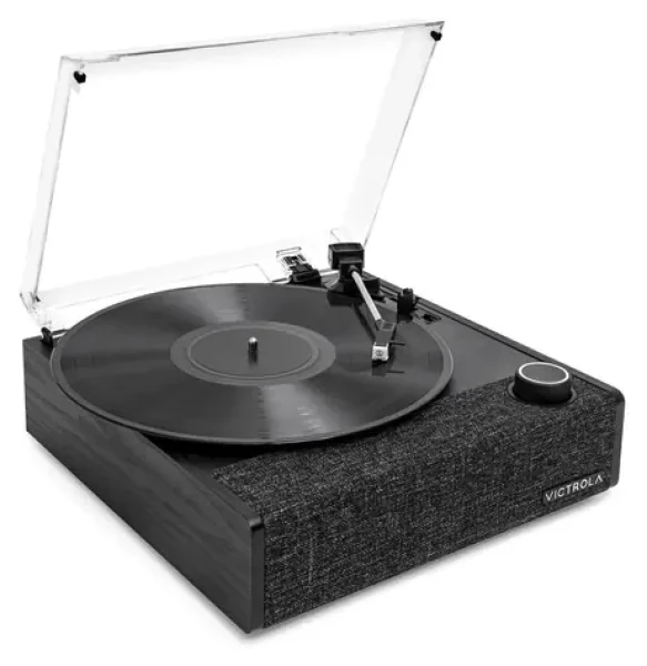 Victrola VTA-74-BLK-INT Eastwood II černá / Gramofon řemínkový / 3 rychlostní / BT / RCA / sluchátkový výstup (100002105348)