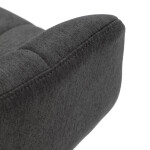 Židle jídelní, tmavě šedá látka, otočný mechanismus 90°/90° (L/P), černý kov