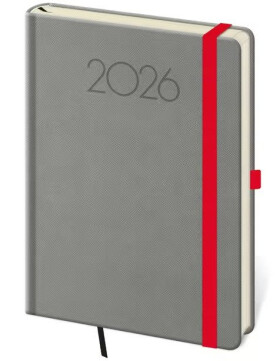 Diář 2026 týdenní A5 Praga - tmavě šedá