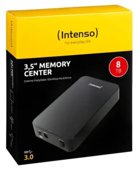 Intenso Memory Center 8TB černá / Externí disk / 3,5" / USB 3.0 / R: 85 MB/s / W: 75 MB/s (6031516)