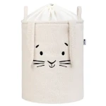 Sipo Premium Bouclé se šňůrkou Rabbit béžová / 43 l / Koš na hračky (SPBB04)