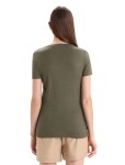 ICEBREAKER Wmns Tech Lite II SS Scoop Tee Reflection Lines, Loden velikost: S