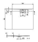VILLEROY & BOCH - Architectura MetalRim Sprchová vanička, 90x90 cm, alpská bílá UDA9090ARA115V-01