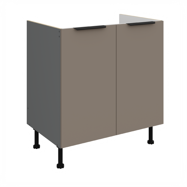 Spodní skříňka pod dřez Aria ANT 80 ZL 2F BB Barva korpusu: Antracit, Barva dvířek: TA - Sandgrau AFM