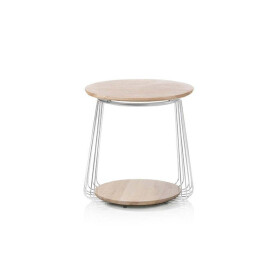 Konferenční stolek Selvan - 50x51x50 (dub, hnědá, masiv)
