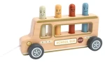 2KIDS TOYS Dřevěná vystřelovací hra Školní autobus