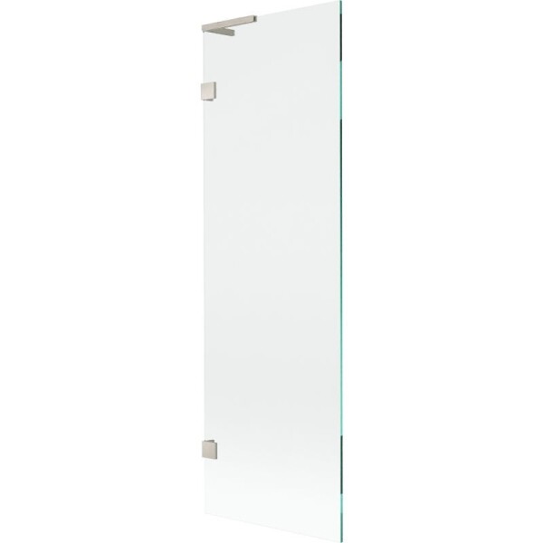 MEXEN/S - Lunar L vanová zástěna FIX 60 x 150, transparent, nikl kartáčovaný 897L-060-000-97-00