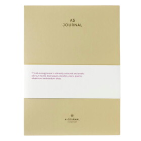 A-JOURNAL collection Linkovaný deník Cream / Pink A5, krémová barva, papír