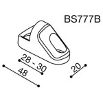 Montážní adaptér Bs777B pro zpětná zrcátka Rizoma do kapotáže - pro motocykly Triumph a Yamaha, černý - Černá
