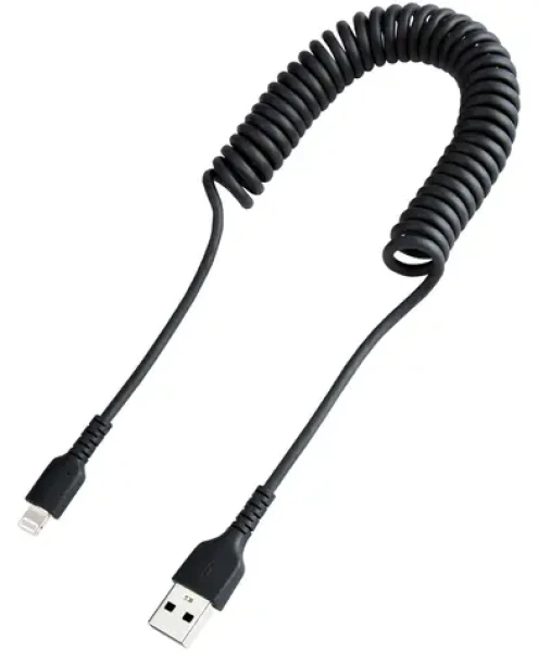 StarTech USB-A - Lightning černá / Kabel / kroucený / 1 m (RUSB2ALT1MBC)