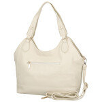 Elegantní dámská koženková kabelka na rameno Mandy, béžová