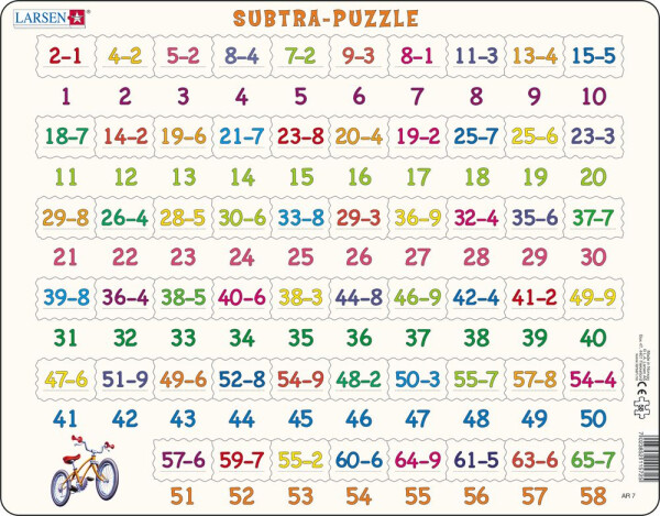 Puzzle Odčítání 1–65