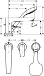 HANSGROHE - Talis E Tříotvorová vanová baterie, chrom 71730000