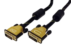 Roline GOLD DVI-D dual link kabel / Kabel / DVI-D (M) - DVI-D (M) / pozlacené konektory / ferity / 5 m (11.04.5514)