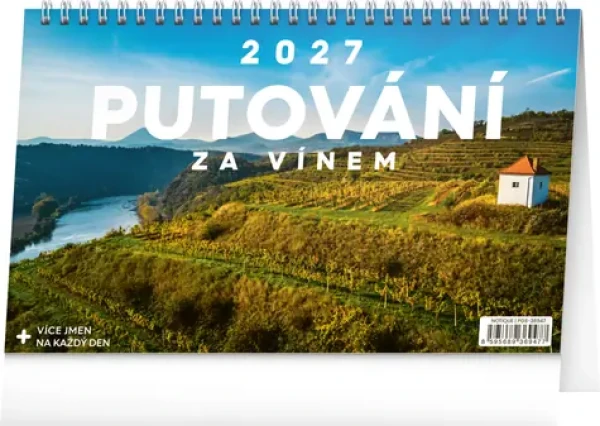 NOTIQUE Putování za vínem 2027 / Stolní kalendář / 23,1 × 14,5 cm