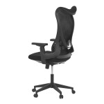 Židle kancelářská, černá MESH, plastový kříž