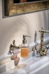 SAPHO - DIAMOND dávkovač mýdla, 200ml, mléčné sklo, bronz 1318-19
