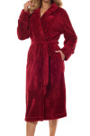 Dámský župan 2413 Camelia wine extra plus - L&L bordó 4XL