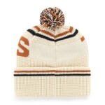47 Brand Pánská zimní čepice Texas Longhorns NCAA Quattrle Waffle Cuffed Knit with Pom