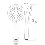 MEXEN - R-67 sprchová růžice 3-funkce, chrom/šedý 79567-06