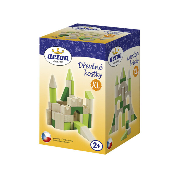 Stavebnice Dřevěné kostky XL - Detoa