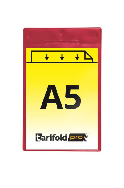 Djois magnetická identifikační kapsa A5, červená, 10 ks