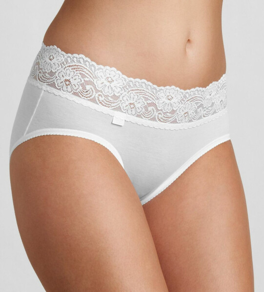 Dámské kalhotky Romance Midi bílé - Sloggi WHITE 44