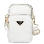 Jednoduchá crossbody koženková kapsa Selma, bílá