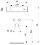 HOPA - Umyvadlo PIENO - nástěnné i na desku 60×44×13 OLKLT2173