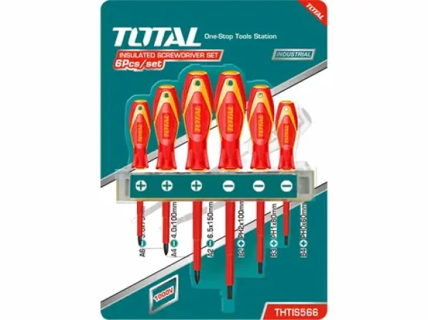 TOTAL-TOOLS industrial Šroubováky 1000V sada 6ks / VDE / CrV (THTIS566)