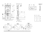 GEBERIT - Duofix Set předstěnové instalace, kompaktního klozetu Gaia sedátka softclose, tlačítko Delta20, alpská bílá SANI11CA3152B