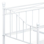 Postel jednolůžková 90x200, kovová konstrukce, bílý matný lak