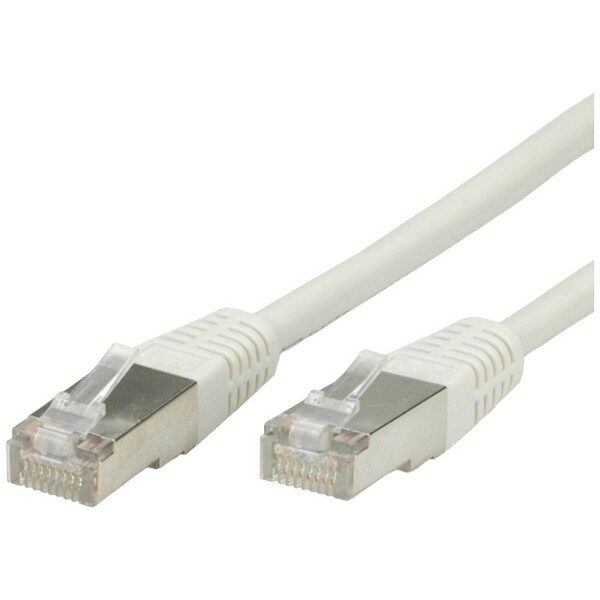 Value 21.99.0344 RJ45 síťové kabely, propojovací kabely CAT 5e S/FTP 30.00 m šedá dvoužilový stíněný, pozlacené kontakty 1 ks
